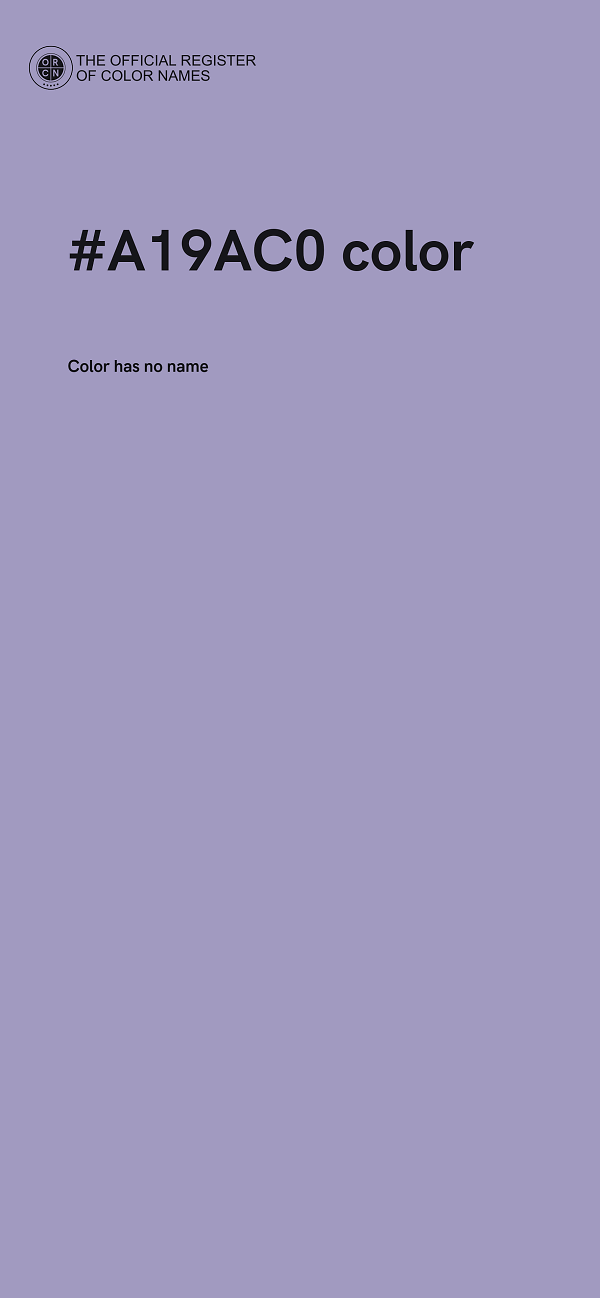 #A19AC0 color image