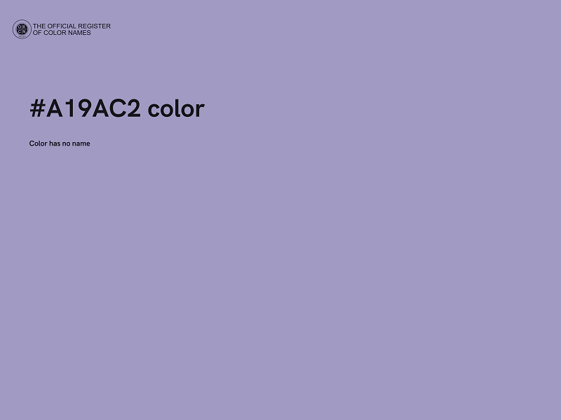 #A19AC2 color image