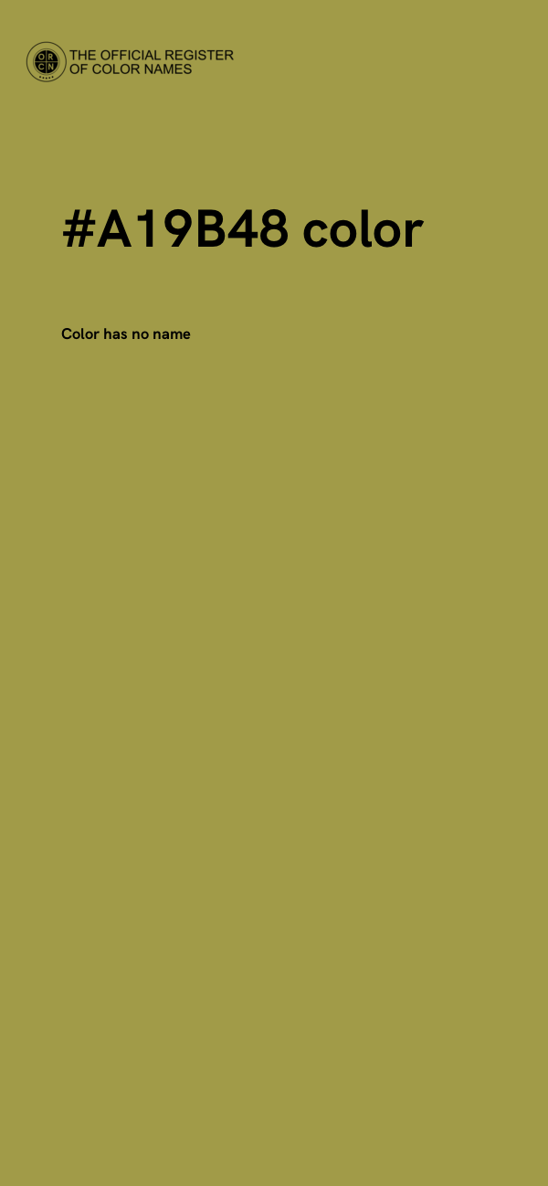 #A19B48 color image
