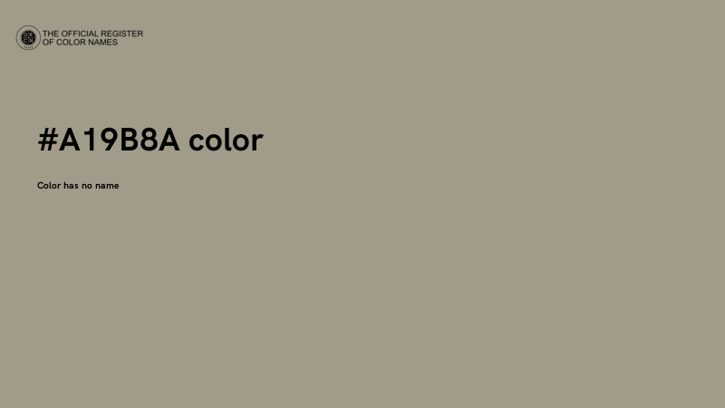 #A19B8A color image