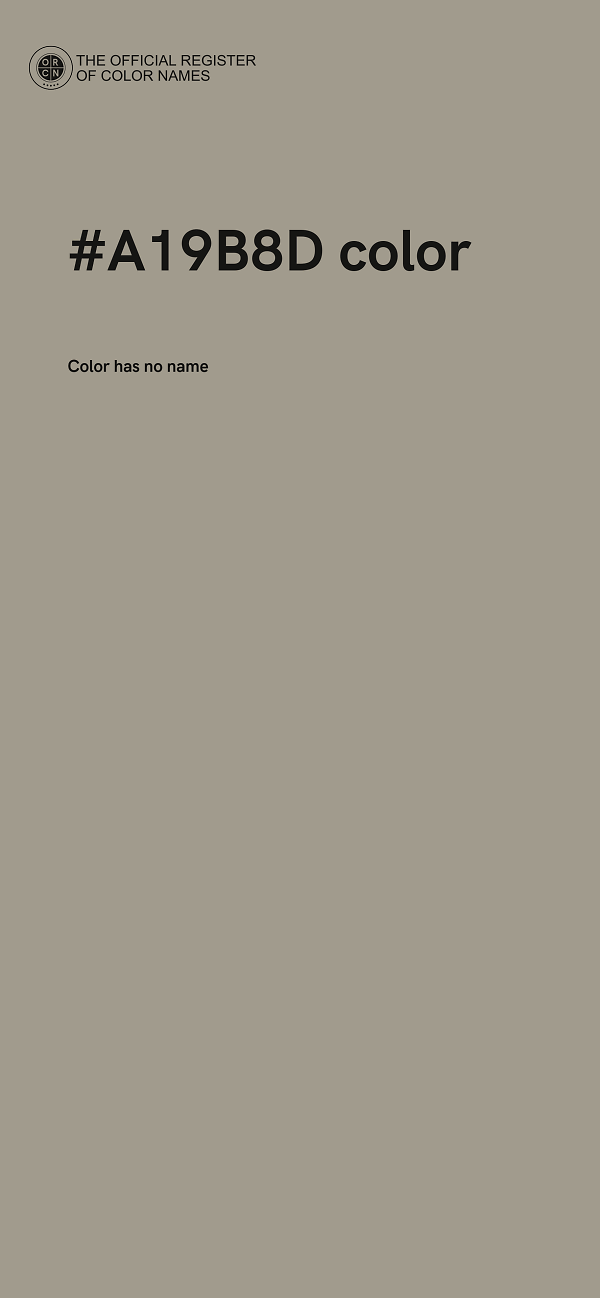 #A19B8D color image