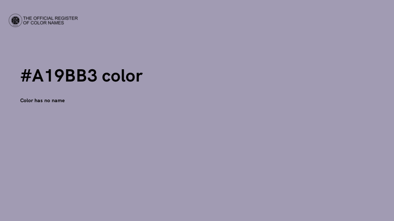 #A19BB3 color image