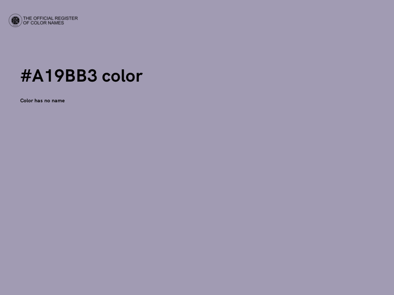 #A19BB3 color image