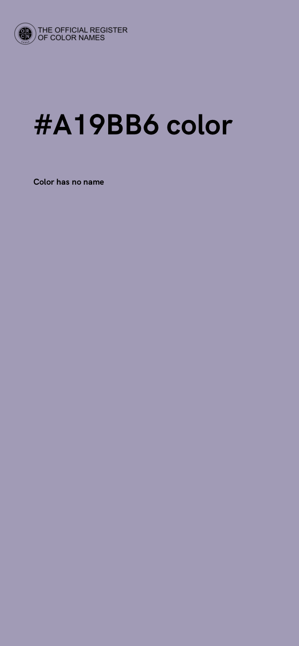 #A19BB6 color image