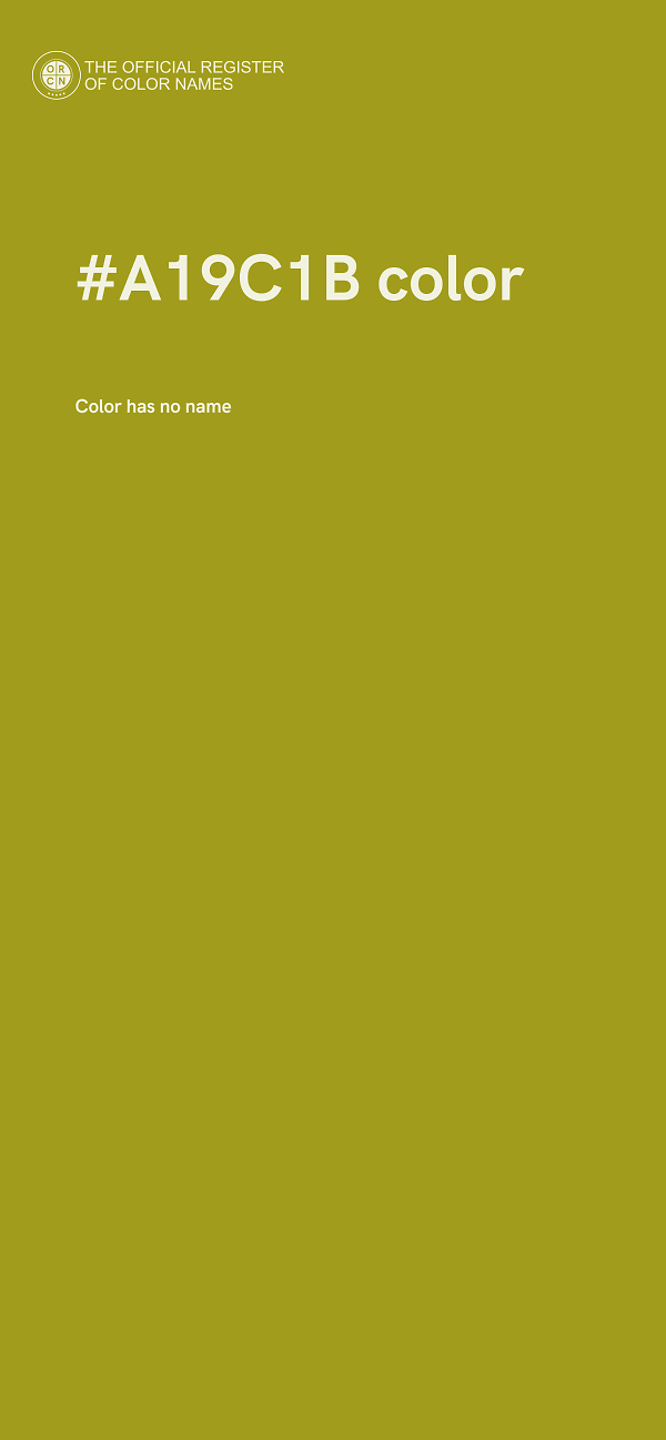 #A19C1B color image