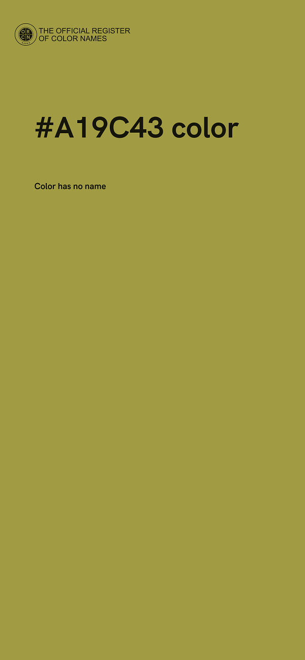 #A19C43 color image