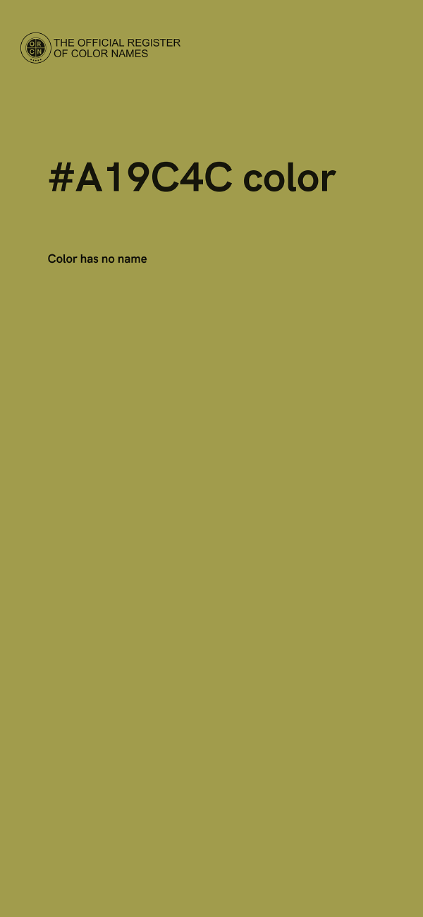 #A19C4C color image