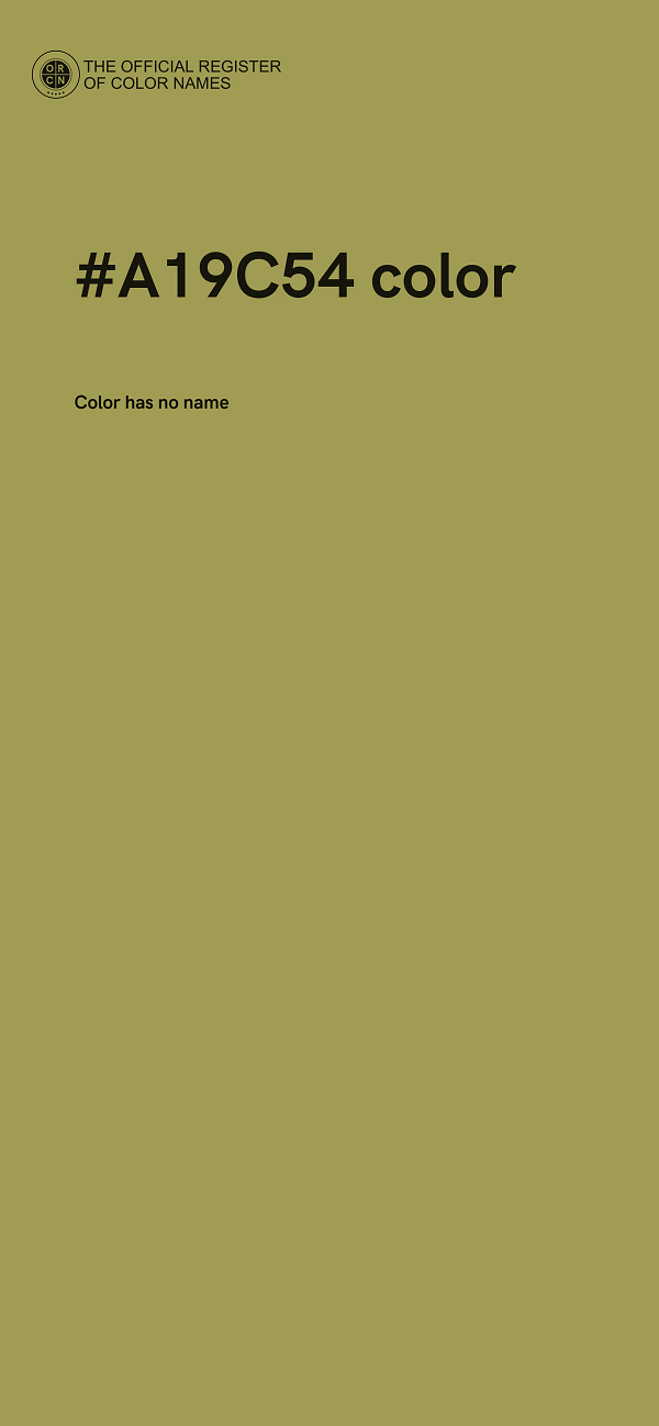 #A19C54 color image