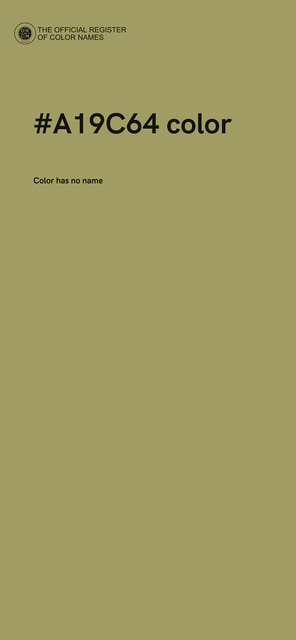 #A19C64 color image
