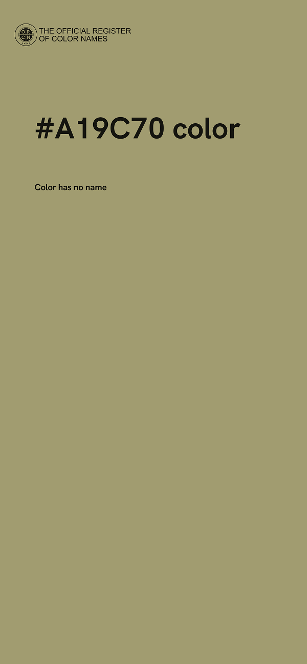 #A19C70 color image