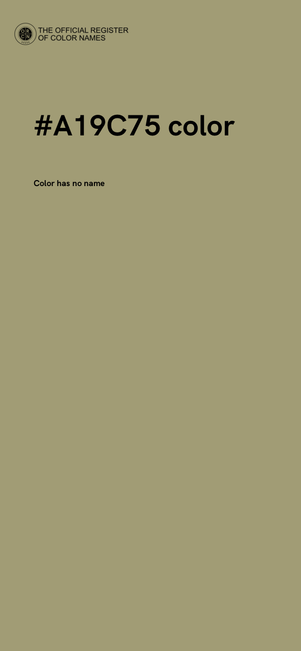 #A19C75 color image