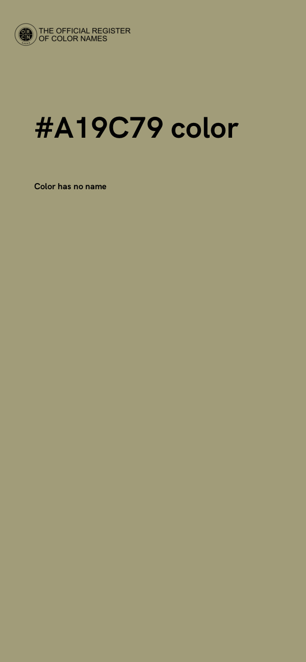 #A19C79 color image