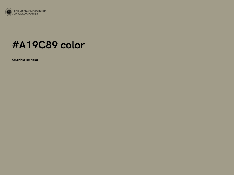 #A19C89 color image