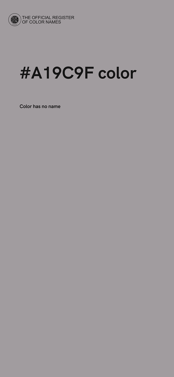 #A19C9F color image
