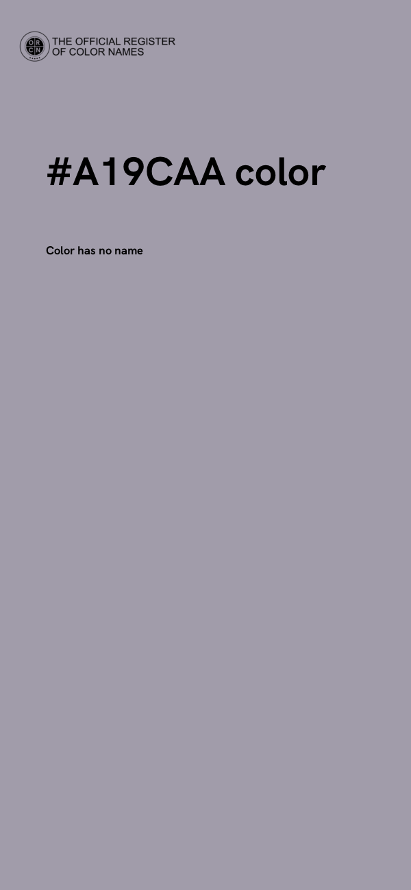 #A19CAA color image