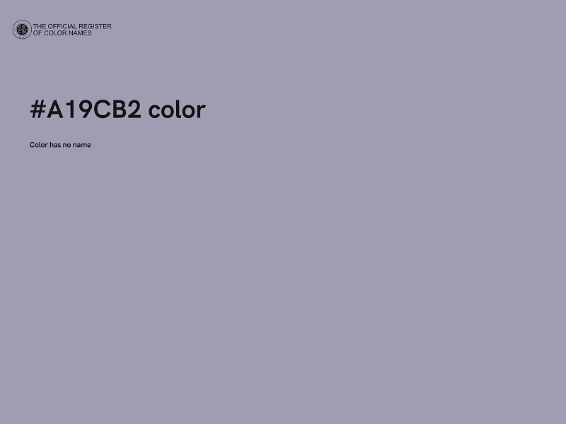 #A19CB2 color image