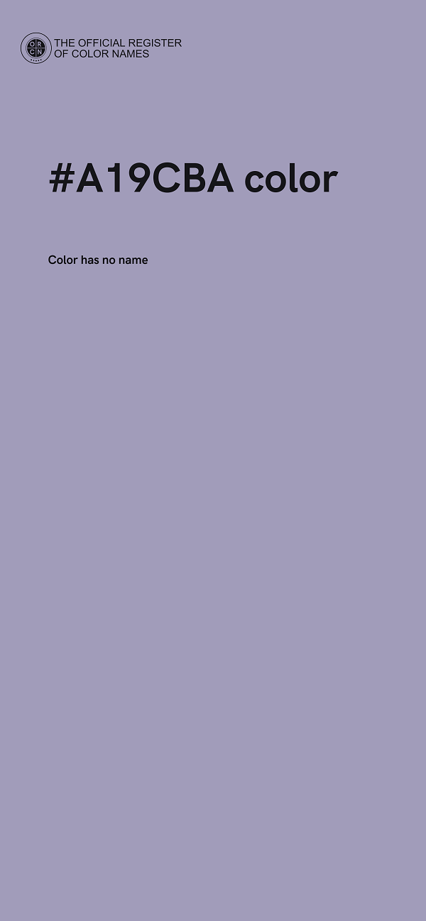#A19CBA color image