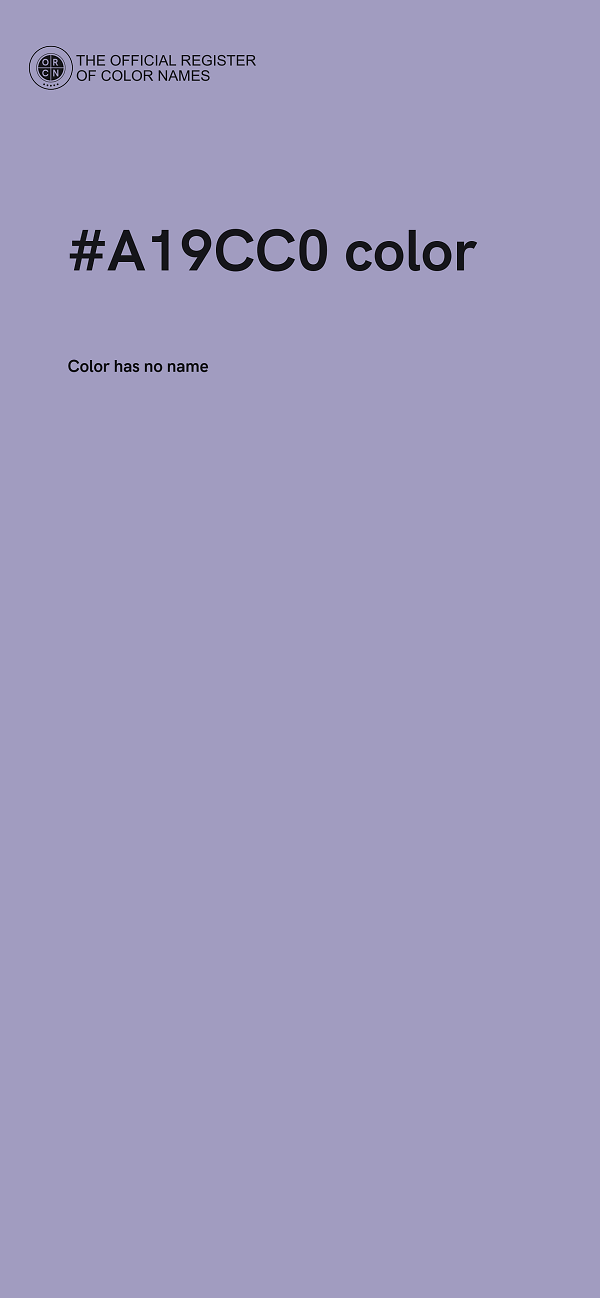 #A19CC0 color image