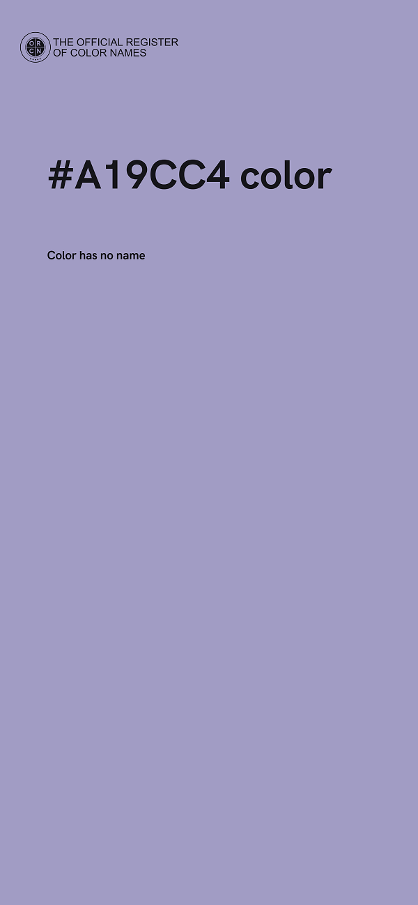 #A19CC4 color image