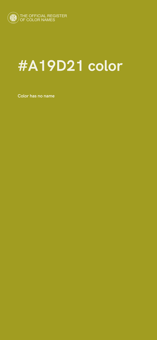 #A19D21 color image