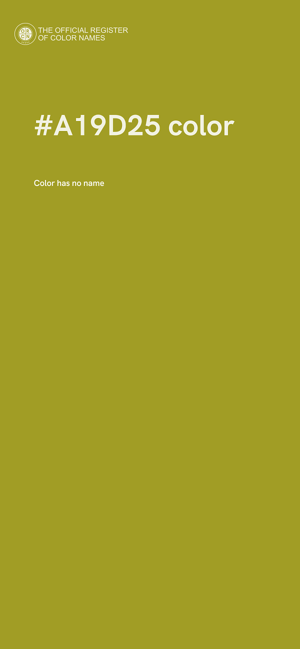 #A19D25 color image