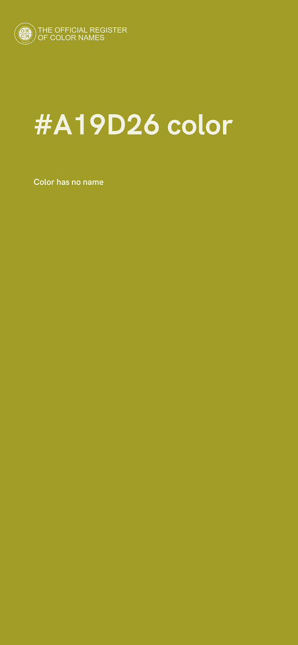 #A19D26 color image