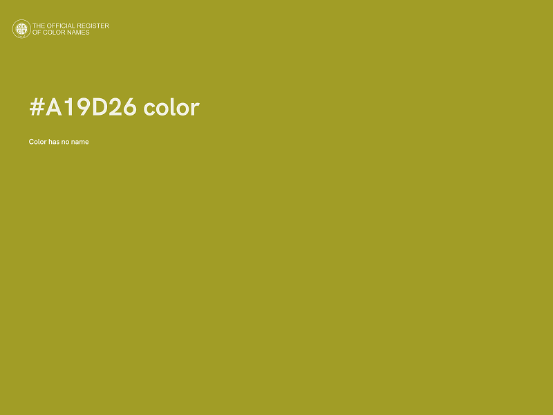 #A19D26 color image