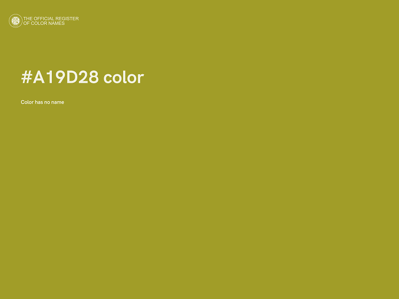 #A19D28 color image