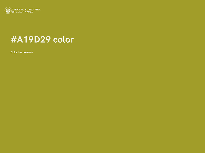 #A19D29 color image