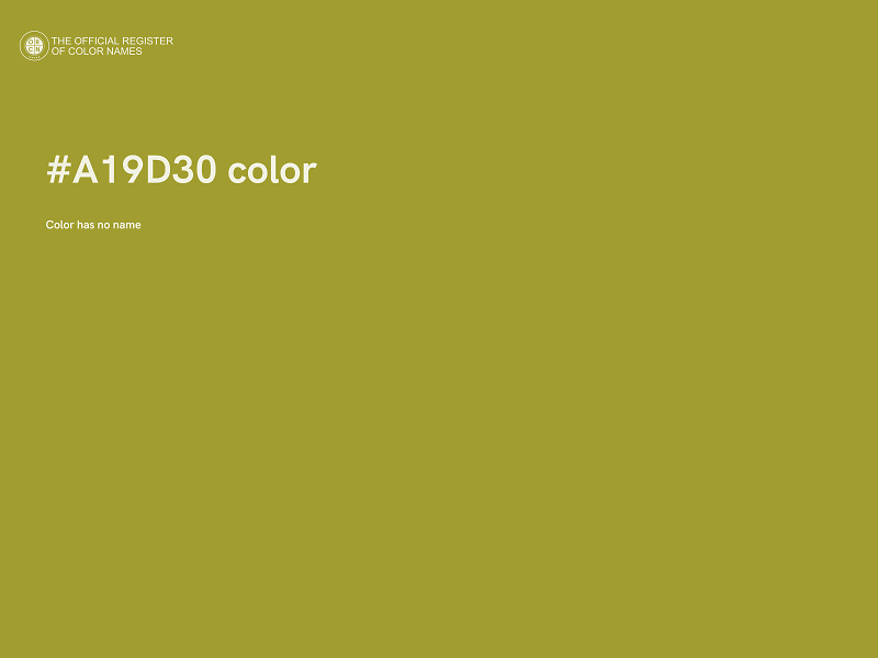 #A19D30 color image