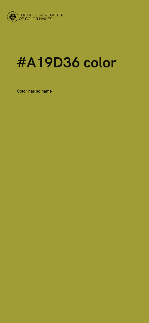 #A19D36 color image