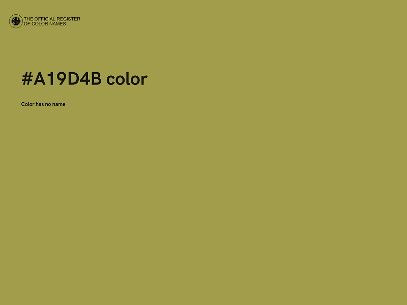 #A19D4B color image