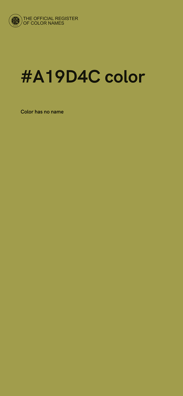 #A19D4C color image