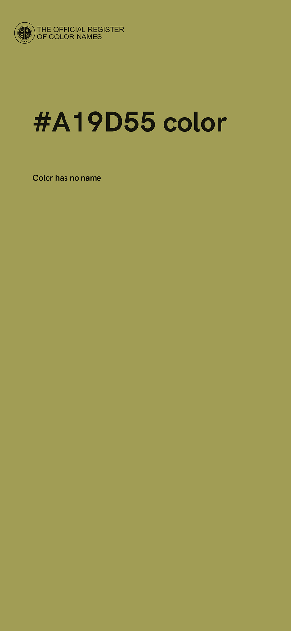 #A19D55 color image