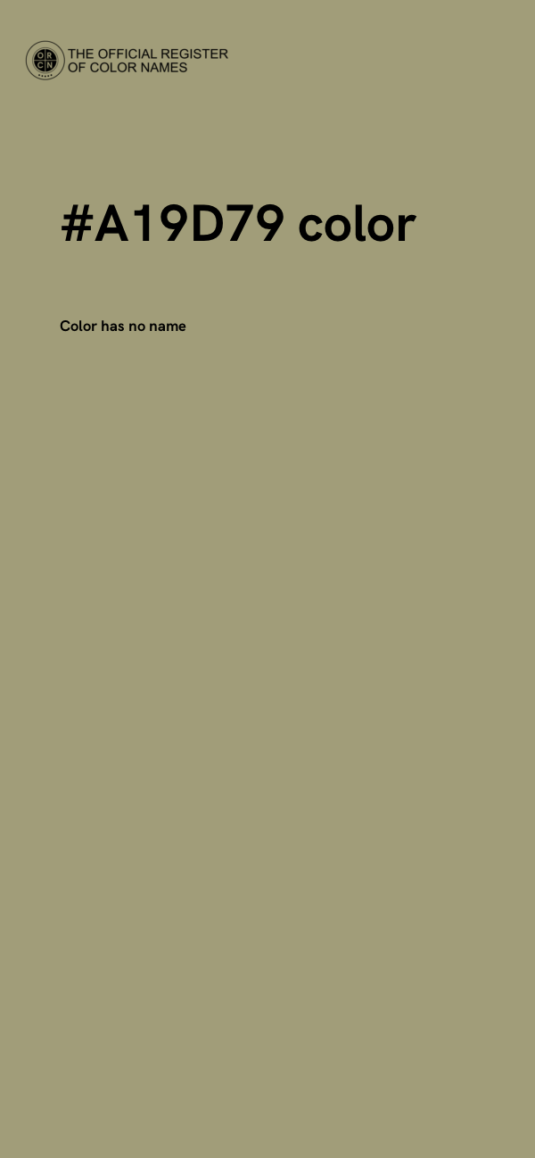 #A19D79 color image