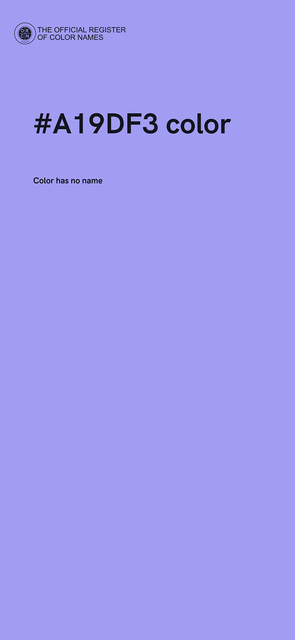 #A19DF3 color image
