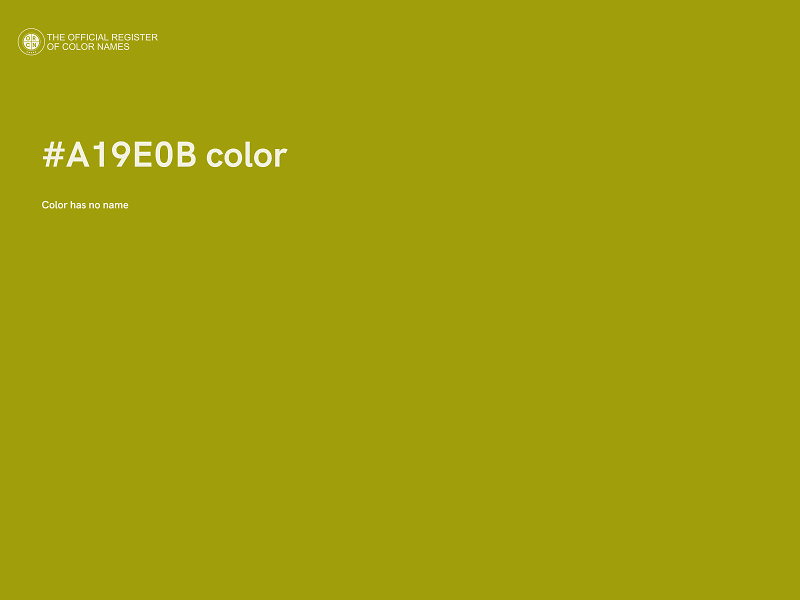 #A19E0B color image