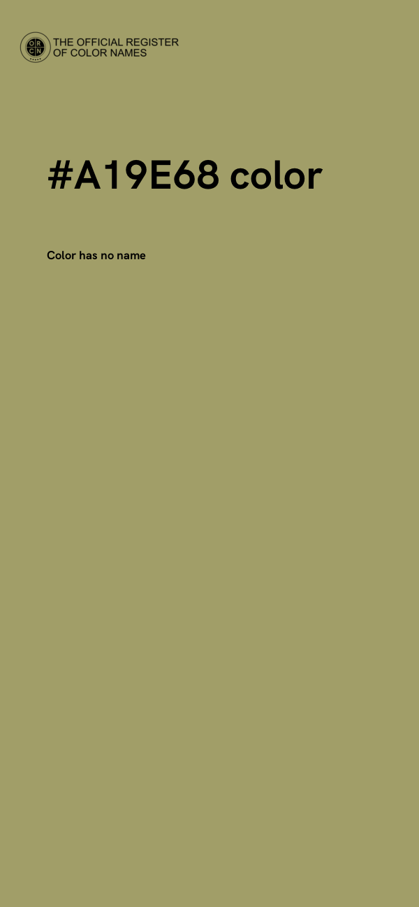 #A19E68 color image