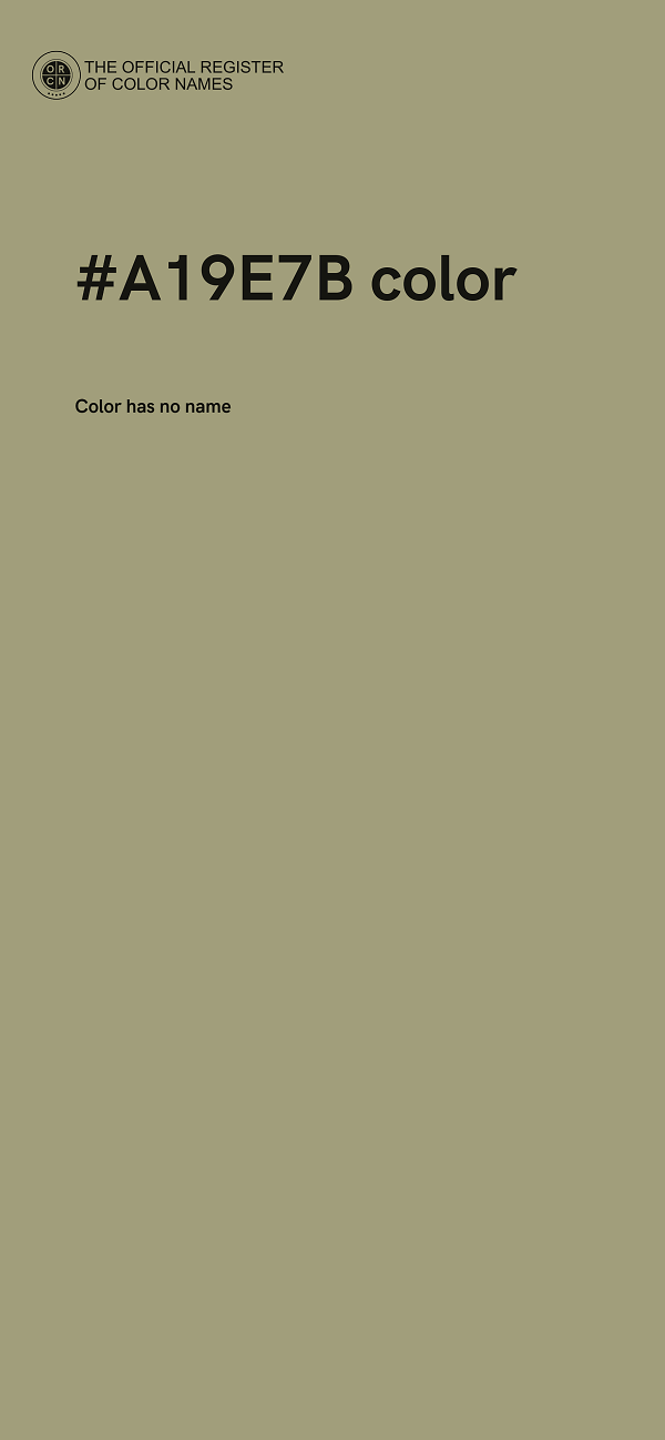 #A19E7B color image