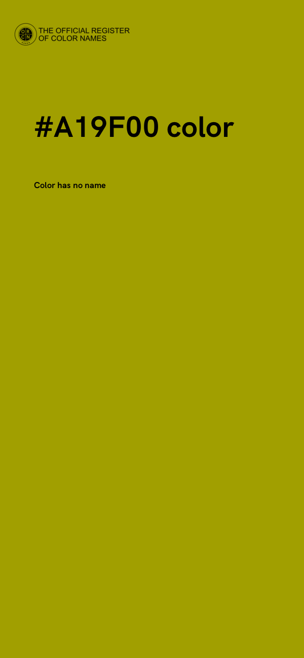 #A19F00 color image