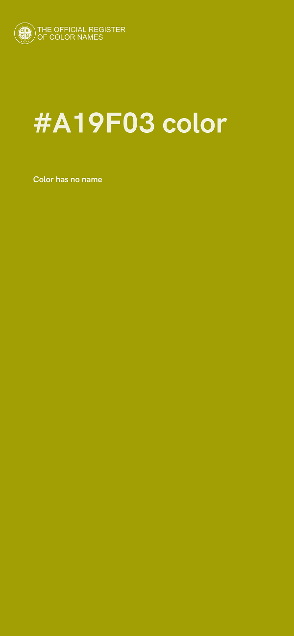 #A19F03 color image