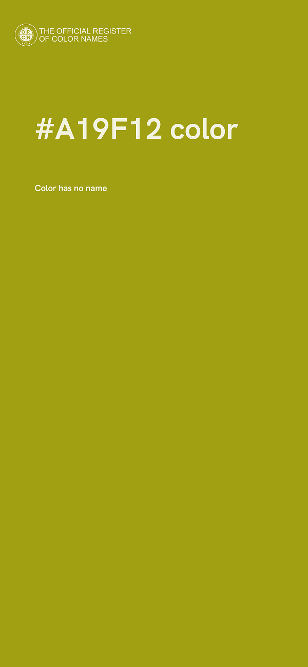 #A19F12 color image