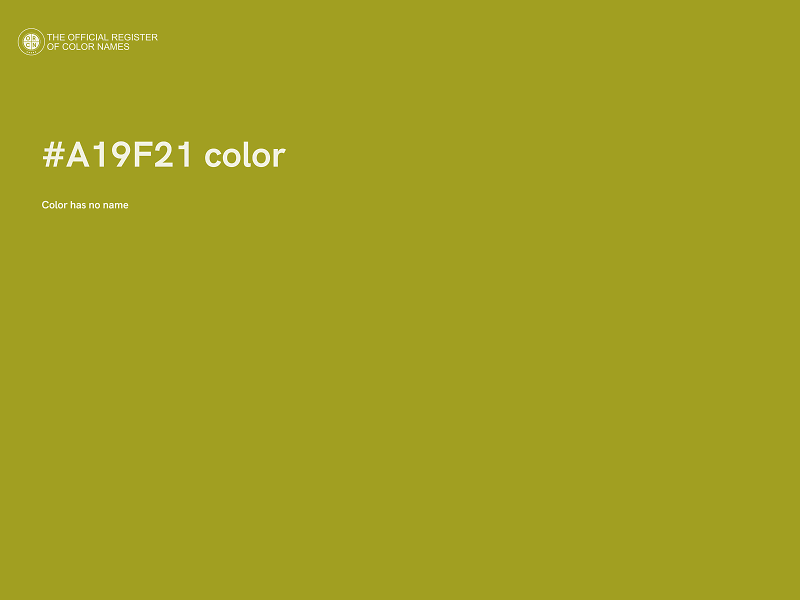 #A19F21 color image