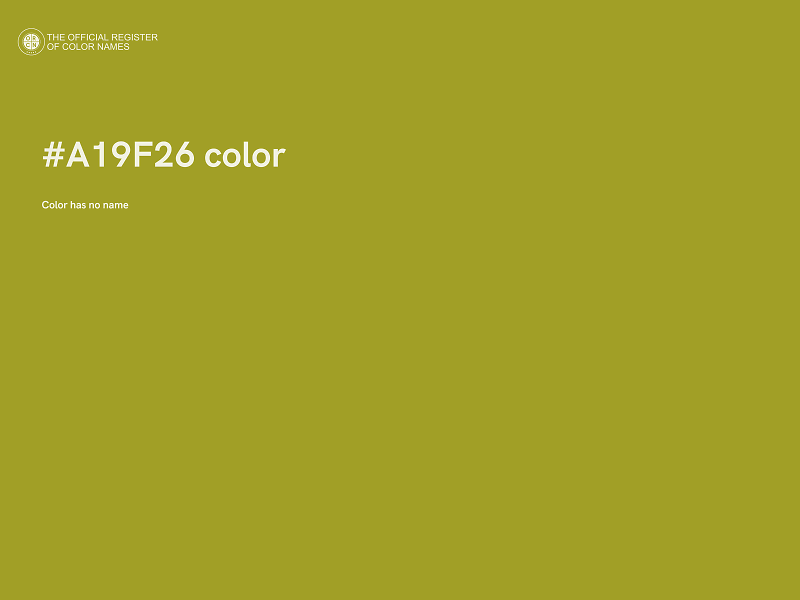 #A19F26 color image