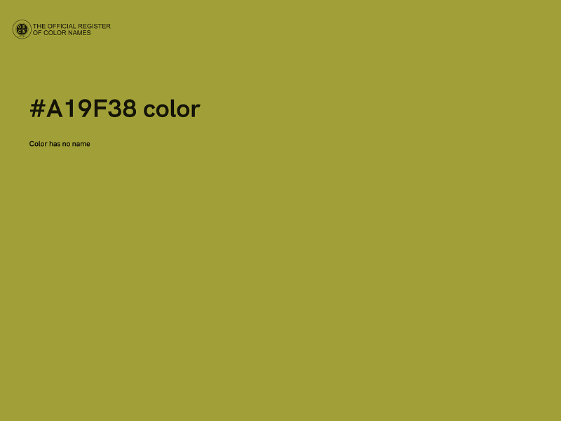 #A19F38 color image