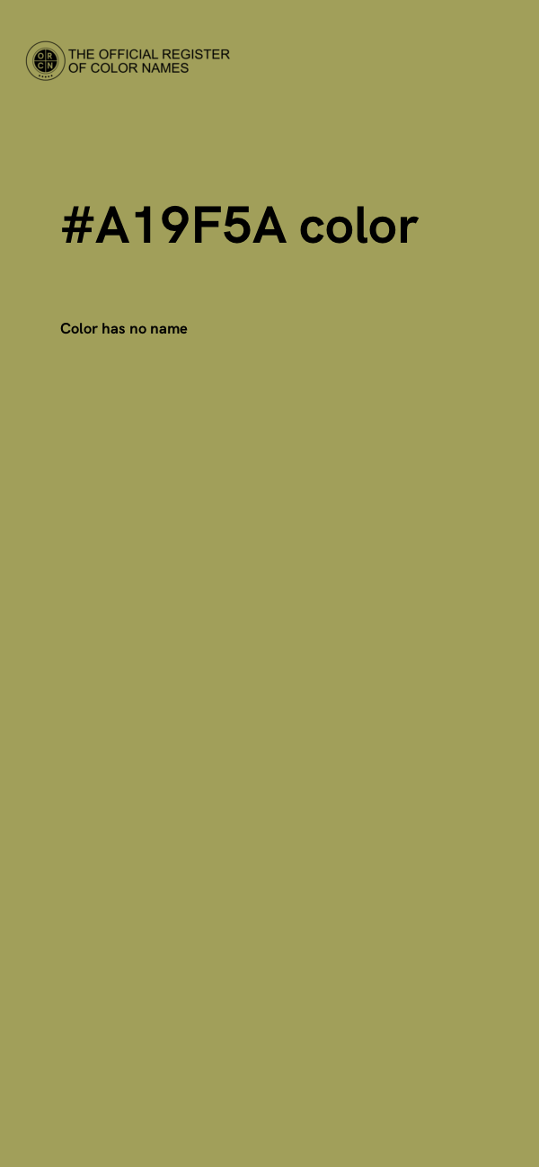 #A19F5A color image