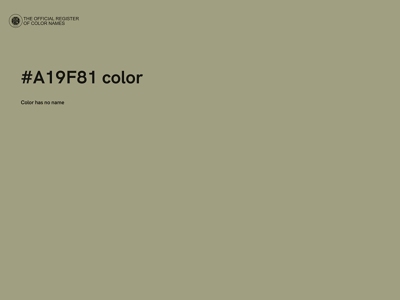 #A19F81 color image