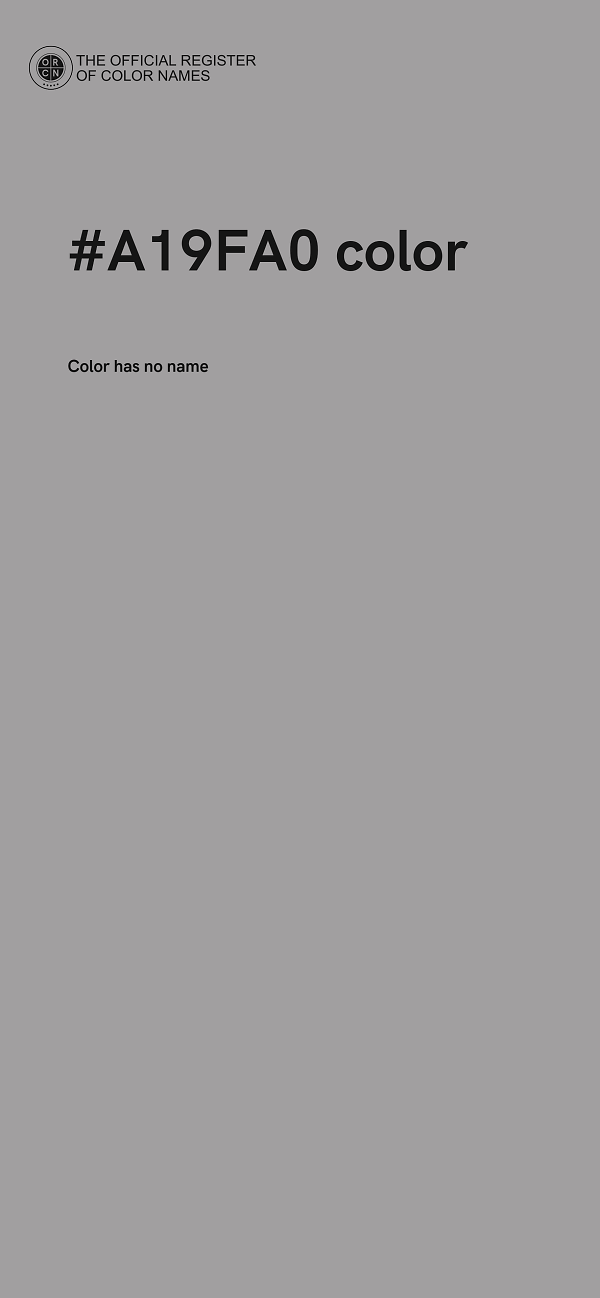 #A19FA0 color image