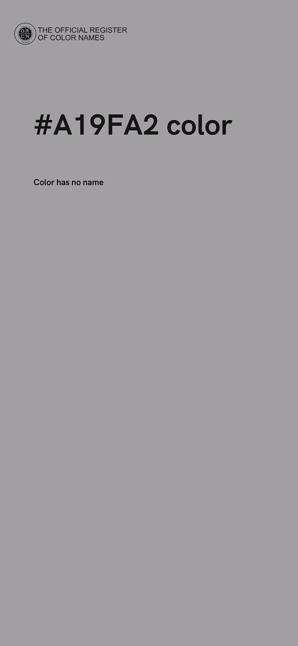 #A19FA2 color image