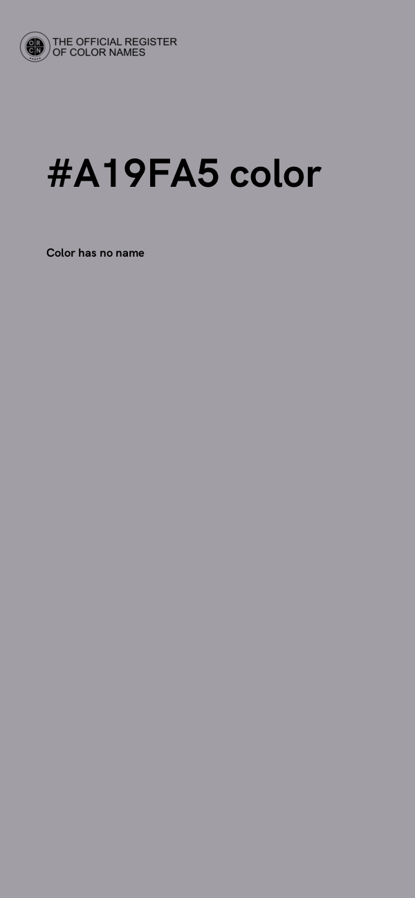 #A19FA5 color image